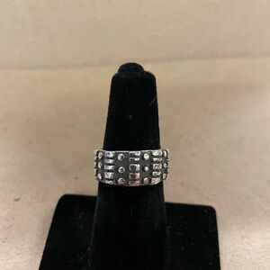 Silver Studded Women's Ring